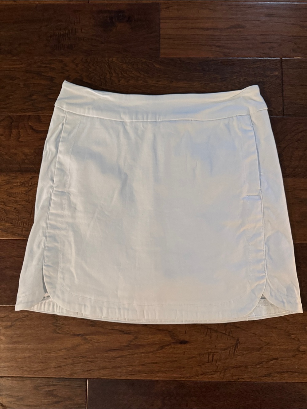 Women's White Casual Straight Skort